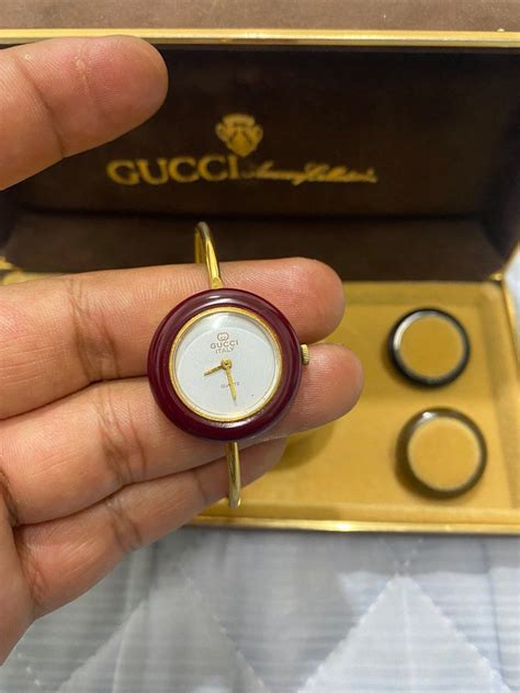 gucci change bezel watch|gucci vintage watch changeable bezel.